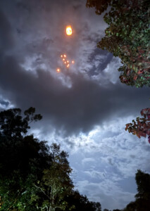 Meditation Retreat and Mass Insecticide.. 7 Lanterns up high