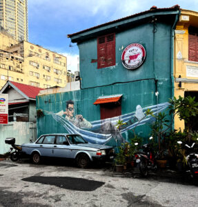 living like im dying hammock mural penang