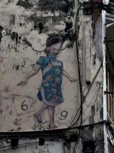 living like im dying hopscotch mural penang malaysia