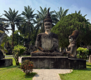 living like im dying buddha park vientiane laos