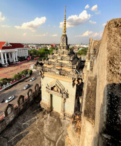 Hot in Vientiane and One Massage Too Far 16 living like im dying patuxai top vientiane laos
