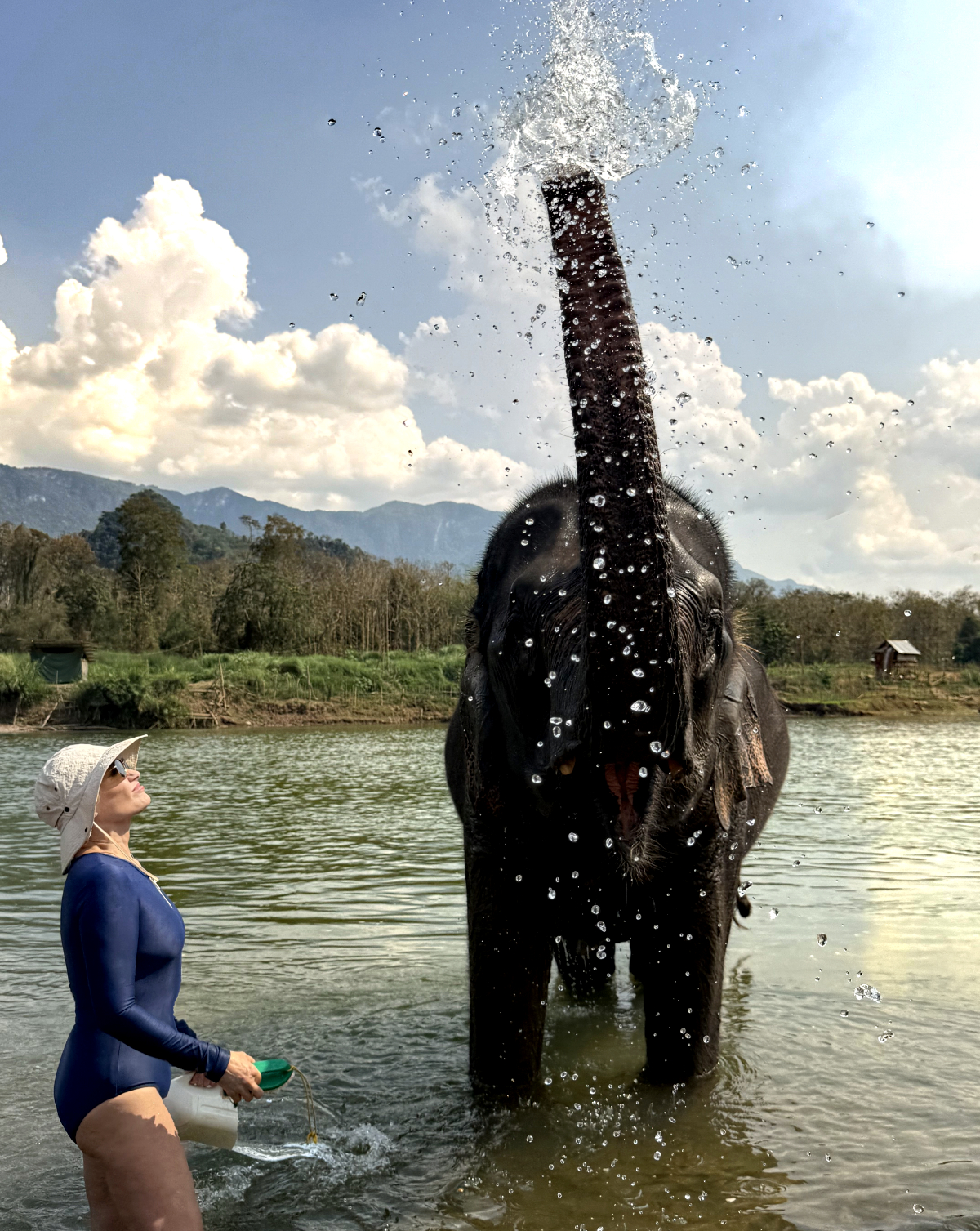 Elephant bath at Elephant Village