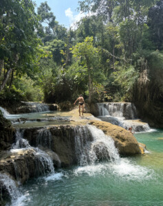 What the Hell Happened in Luang Prabang? 2 kuang si waterfall exploring cascades luang prabang laos