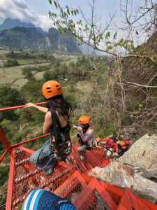 Vang Vieng and Real Life Jungle Gyms 3 vang vieng zipline stairs view laos