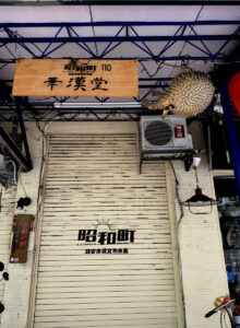 Taipei: Ready or Not I've Arrived 3 pufferfish shuttered door taipei taiwan